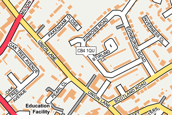 CB4 1QU map - OS OpenMap – Local (Ordnance Survey) CB4 1QU map - OS OpenMap – Local (Ordnance Survey)