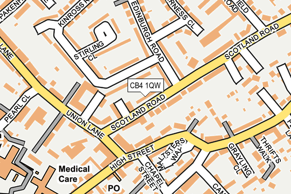 CB4 1QW map - OS OpenMap – Local (Ordnance Survey) CB4 1QW map - OS OpenMap – Local (Ordnance Survey)