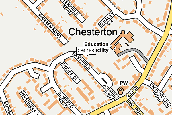 CB4 1SB map - OS OpenMap – Local (Ordnance Survey) CB4 1SB map - OS OpenMap – Local (Ordnance Survey)