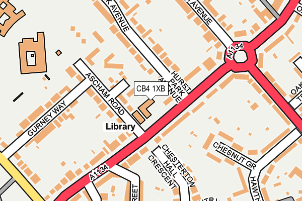 CB4 1XB map - OS OpenMap – Local (Ordnance Survey) CB4 1XB map - OS OpenMap – Local (Ordnance Survey)