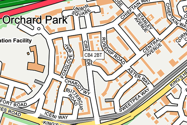 CB4 2BT map - OS OpenMap – Local (Ordnance Survey) CB4 2BT map - OS OpenMap – Local (Ordnance Survey)