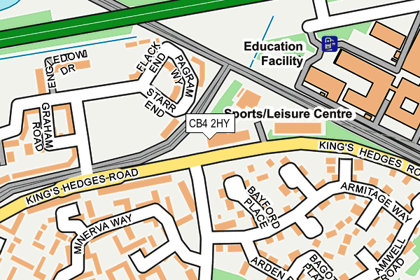 CB4 2HY map - OS OpenMap – Local (Ordnance Survey) CB4 2HY map - OS OpenMap – Local (Ordnance Survey)