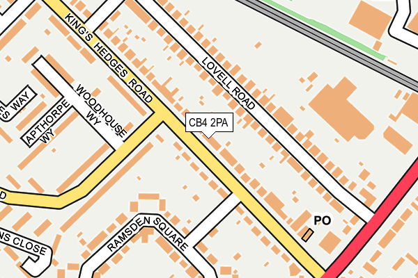CB4 2PA map - OS OpenMap – Local (Ordnance Survey) CB4 2PA map - OS OpenMap – Local (Ordnance Survey)
