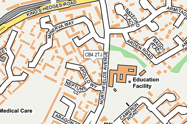 CB4 2TJ map - OS OpenMap – Local (Ordnance Survey) CB4 2TJ map - OS OpenMap – Local (Ordnance Survey)