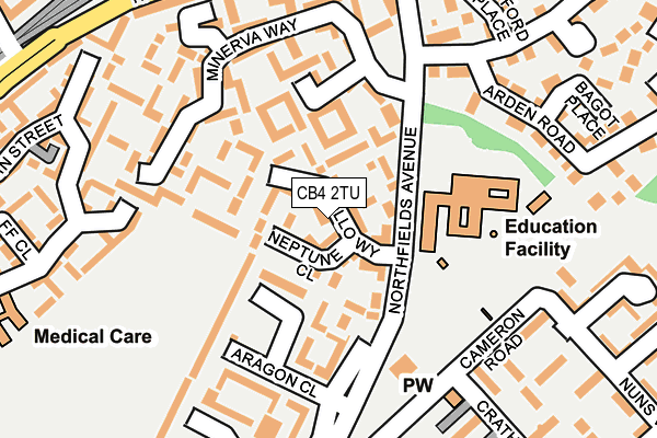 CB4 2TU map - OS OpenMap – Local (Ordnance Survey) CB4 2TU map - OS OpenMap – Local (Ordnance Survey)