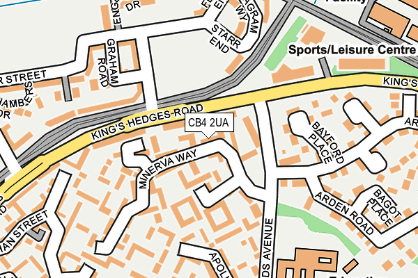 CB4 2UA map - OS OpenMap – Local (Ordnance Survey) CB4 2UA map - OS OpenMap – Local (Ordnance Survey)