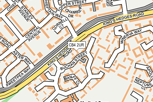 CB4 2UR map - OS OpenMap – Local (Ordnance Survey) CB4 2UR map - OS OpenMap – Local (Ordnance Survey)