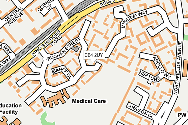 CB4 2UY map - OS OpenMap – Local (Ordnance Survey) CB4 2UY map - OS OpenMap – Local (Ordnance Survey)