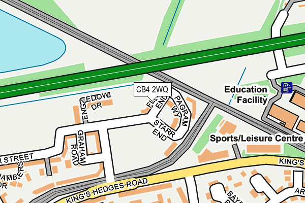 CB4 2WQ map - OS OpenMap – Local (Ordnance Survey) CB4 2WQ map - OS OpenMap – Local (Ordnance Survey)