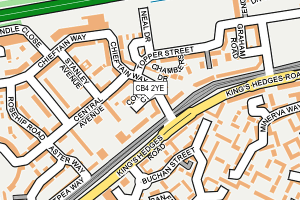 CB4 2YE map - OS OpenMap – Local (Ordnance Survey) CB4 2YE map - OS OpenMap – Local (Ordnance Survey)