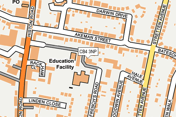 CB4 3NP map - OS OpenMap – Local (Ordnance Survey) CB4 3NP map - OS OpenMap – Local (Ordnance Survey)