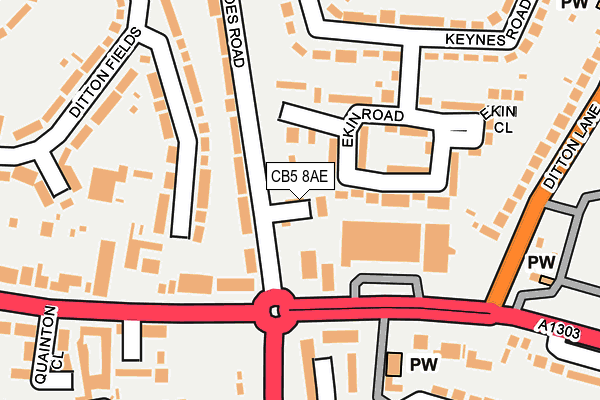 CB5 8AE map - OS OpenMap – Local (Ordnance Survey) CB5 8AE map - OS OpenMap – Local (Ordnance Survey)