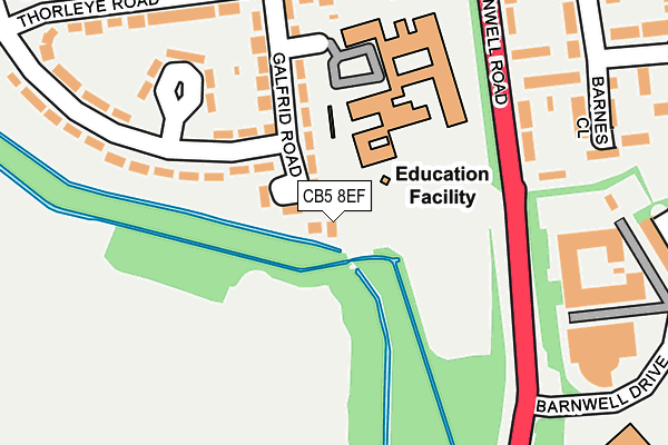 CB5 8EF map - OS OpenMap – Local (Ordnance Survey) CB5 8EF map - OS OpenMap – Local (Ordnance Survey)