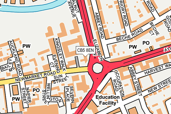 CB5 8EN map - OS OpenMap – Local (Ordnance Survey) CB5 8EN map - OS OpenMap – Local (Ordnance Survey)