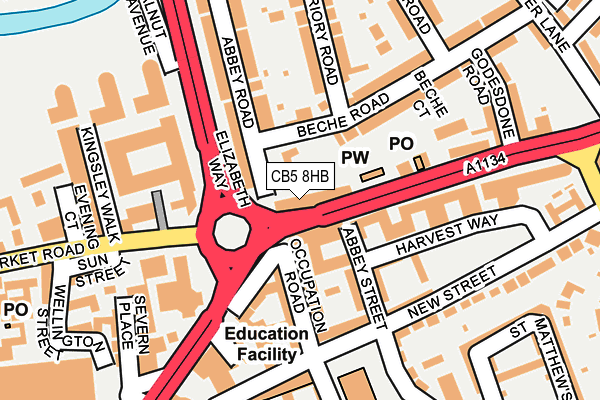 CB5 8HB map - OS OpenMap – Local (Ordnance Survey) CB5 8HB map - OS OpenMap – Local (Ordnance Survey)