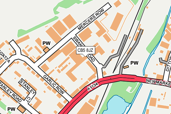 CB5 8JZ map - OS OpenMap – Local (Ordnance Survey) CB5 8JZ map - OS OpenMap – Local (Ordnance Survey)