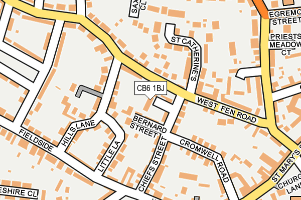 CB6 1BJ map - OS OpenMap – Local (Ordnance Survey) CB6 1BJ map - OS OpenMap – Local (Ordnance Survey)