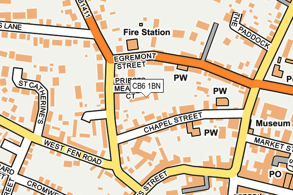 CB6 1BN map - OS OpenMap – Local (Ordnance Survey) CB6 1BN map - OS OpenMap – Local (Ordnance Survey)