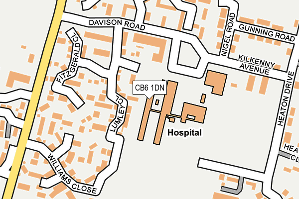 CB6 1DN map - OS OpenMap – Local (Ordnance Survey) CB6 1DN map - OS OpenMap – Local (Ordnance Survey)