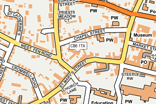 CB6 1TA map - OS OpenMap – Local (Ordnance Survey) CB6 1TA map - OS OpenMap – Local (Ordnance Survey)