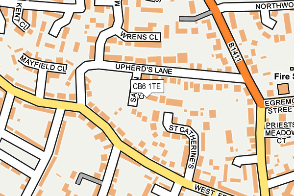 CB6 1TE map - OS OpenMap – Local (Ordnance Survey) CB6 1TE map - OS OpenMap – Local (Ordnance Survey)