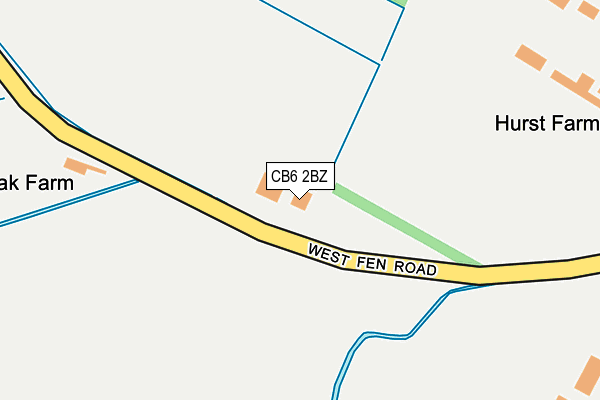 CB6 2BZ map - OS OpenMap – Local (Ordnance Survey) CB6 2BZ map - OS OpenMap – Local (Ordnance Survey)