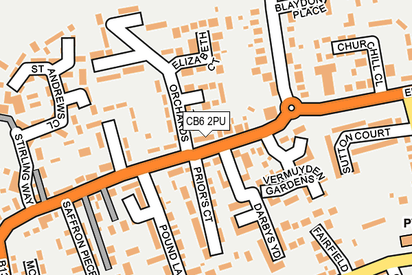 CB6 2PU map - OS OpenMap – Local (Ordnance Survey)
