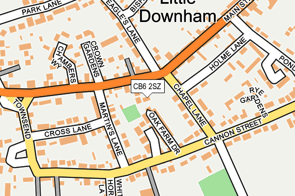 CB6 2SZ map - OS OpenMap – Local (Ordnance Survey) CB6 2SZ map - OS OpenMap – Local (Ordnance Survey)