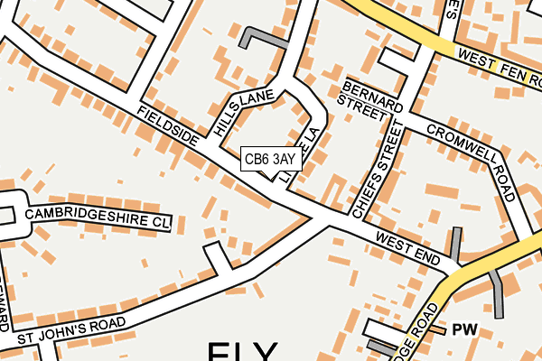 CB6 3AY map - OS OpenMap – Local (Ordnance Survey) CB6 3AY map - OS OpenMap – Local (Ordnance Survey)