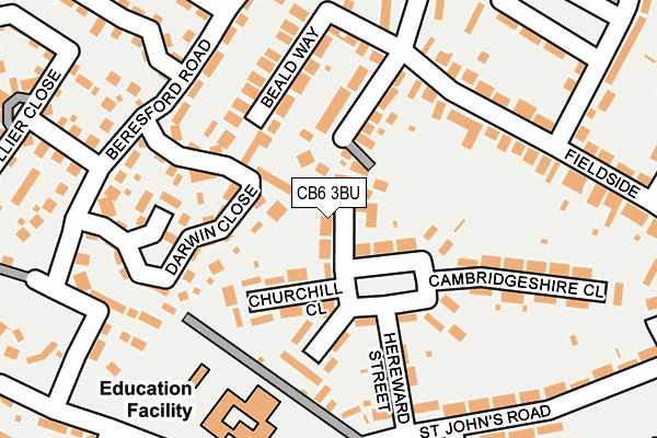 CB6 3BU map - OS OpenMap – Local (Ordnance Survey) CB6 3BU map - OS OpenMap – Local (Ordnance Survey)