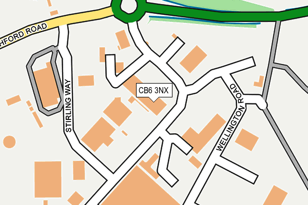 CB6 3NX map - OS OpenMap – Local (Ordnance Survey) CB6 3NX map - OS OpenMap – Local (Ordnance Survey)