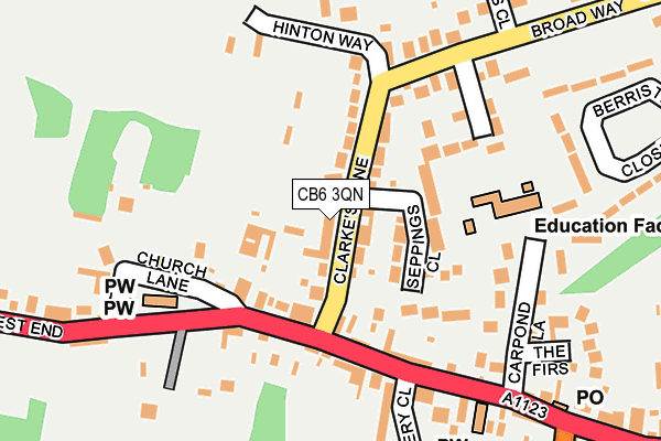 CB6 3QN map - OS OpenMap – Local (Ordnance Survey) CB6 3QN map - OS OpenMap – Local (Ordnance Survey)