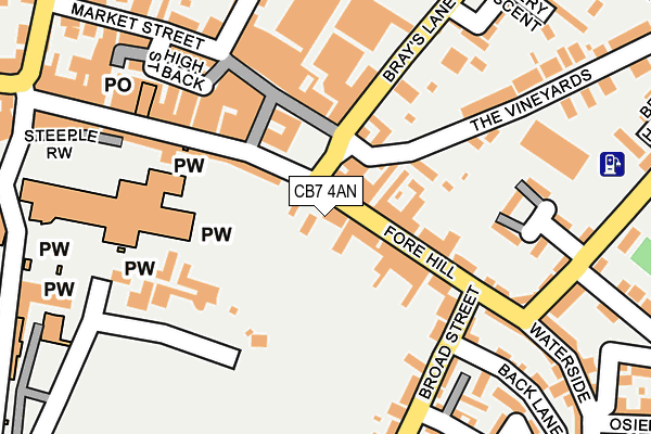 CB7 4AN map - OS OpenMap – Local (Ordnance Survey) CB7 4AN map - OS OpenMap – Local (Ordnance Survey)
