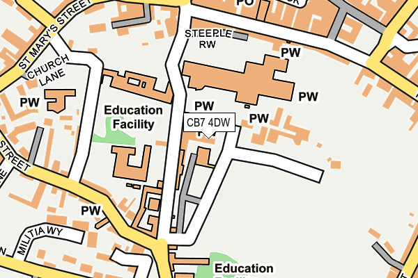 CB7 4DW map - OS OpenMap – Local (Ordnance Survey) CB7 4DW map - OS OpenMap – Local (Ordnance Survey)