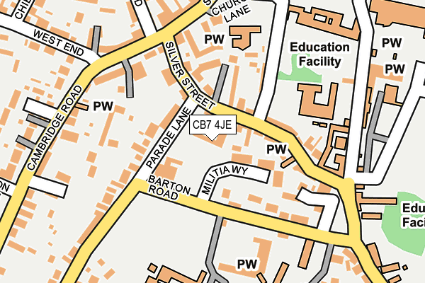 CB7 4JE map - OS OpenMap – Local (Ordnance Survey) CB7 4JE map - OS OpenMap – Local (Ordnance Survey)