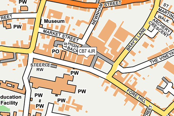 CB7 4JR map - OS OpenMap – Local (Ordnance Survey) CB7 4JR map - OS OpenMap – Local (Ordnance Survey)