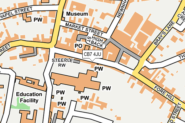 CB7 4JU map - OS OpenMap – Local (Ordnance Survey) CB7 4JU map - OS OpenMap – Local (Ordnance Survey)