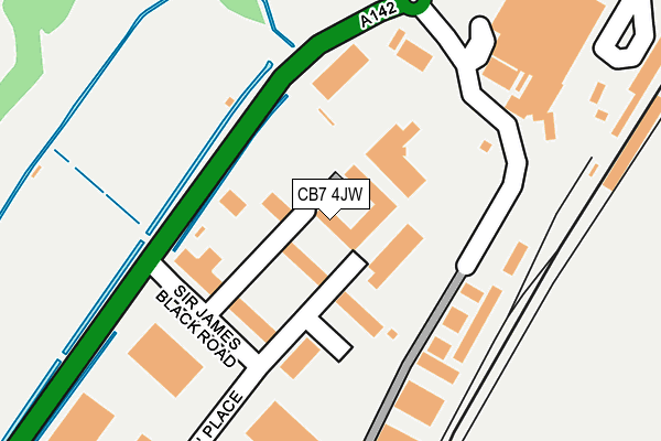 CB7 4JW map - OS OpenMap – Local (Ordnance Survey) CB7 4JW map - OS OpenMap – Local (Ordnance Survey)