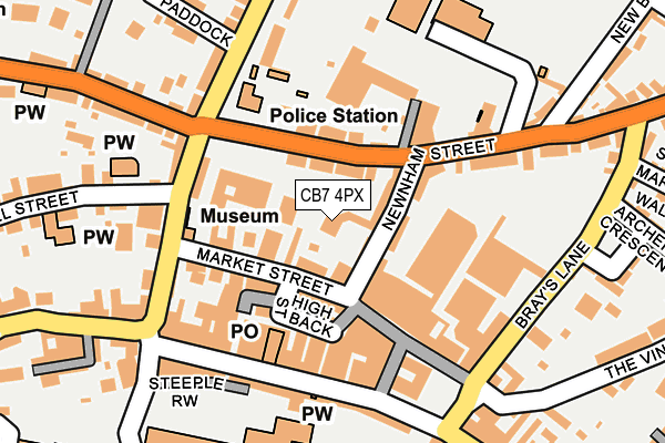 CB7 4PX map - OS OpenMap – Local (Ordnance Survey) CB7 4PX map - OS OpenMap – Local (Ordnance Survey)