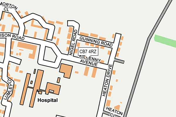 CB7 4RZ map - OS OpenMap – Local (Ordnance Survey) CB7 4RZ map - OS OpenMap – Local (Ordnance Survey)