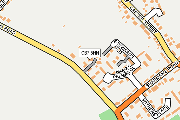 CB7 5HN map - OS OpenMap – Local (Ordnance Survey) CB7 5HN map - OS OpenMap – Local (Ordnance Survey)