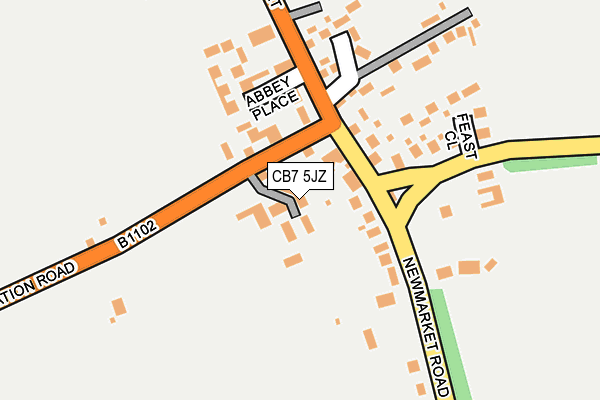 CB7 5JZ map - OS OpenMap – Local (Ordnance Survey) CB7 5JZ map - OS OpenMap – Local (Ordnance Survey)