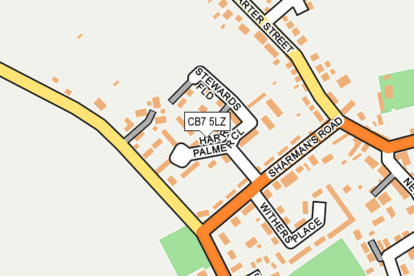 CB7 5LZ map - OS OpenMap – Local (Ordnance Survey) CB7 5LZ map - OS OpenMap – Local (Ordnance Survey)
