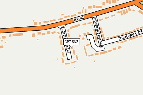 CB7 5NZ map - OS OpenMap – Local (Ordnance Survey) CB7 5NZ map - OS OpenMap – Local (Ordnance Survey)