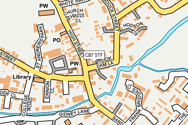 CB7 5TF map - OS OpenMap – Local (Ordnance Survey) CB7 5TF map - OS OpenMap – Local (Ordnance Survey)