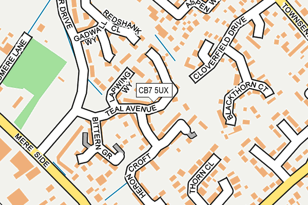 CB7 5UX map - OS OpenMap – Local (Ordnance Survey) CB7 5UX map - OS OpenMap – Local (Ordnance Survey)