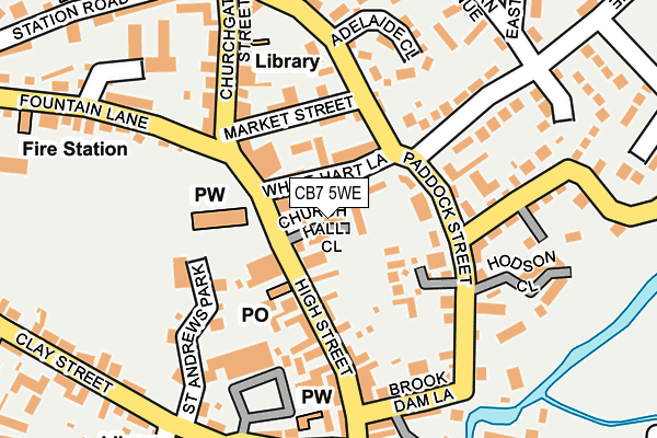 CB7 5WE map - OS OpenMap – Local (Ordnance Survey) CB7 5WE map - OS OpenMap – Local (Ordnance Survey)