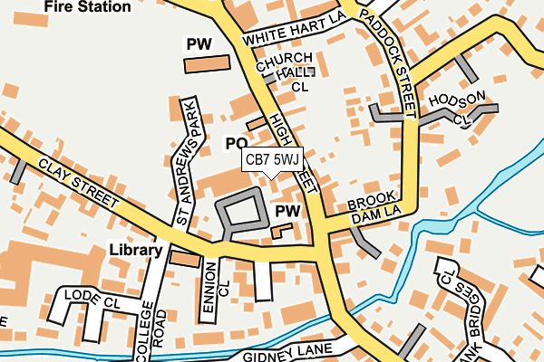 CB7 5WJ map - OS OpenMap – Local (Ordnance Survey) CB7 5WJ map - OS OpenMap – Local (Ordnance Survey)