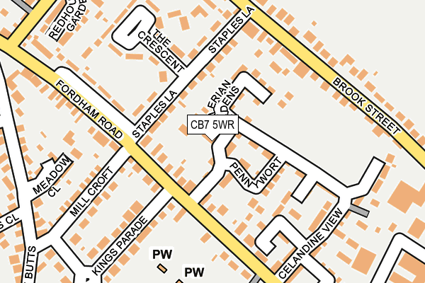 CB7 5WR map - OS OpenMap – Local (Ordnance Survey) CB7 5WR map - OS OpenMap – Local (Ordnance Survey)