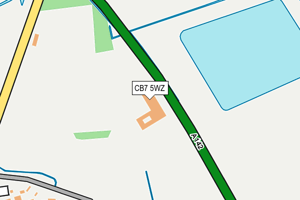 CB7 5WZ map - OS OpenMap – Local (Ordnance Survey) CB7 5WZ map - OS OpenMap – Local (Ordnance Survey)